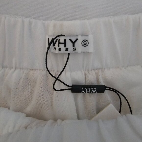 WHY DRESS White & Gold Sequin Football-Shaped Embellished Shorts Size Small, NWT - Picture 5 of 9